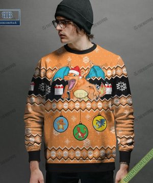 pokemon charizard evolution ugly christmas sweater 3 fLutB