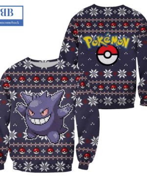 Pokemon Gengar Ver 3 Ugly Christmas Sweater