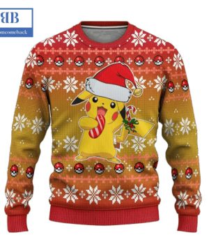 Pokemon Pikachu Candy Cane Ver 1 Ugly Christmas Sweater