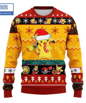 Pokemon Pikachu Candy Cane Ver 2 Ugly Christmas Sweater