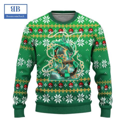 Pokemon Rayquaza Ver 2 Ugly Christmas Sweater