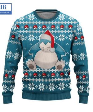 Pokemon Snorlax Santa Hat Ugly Christmas Sweater