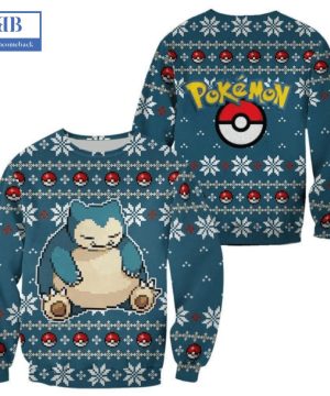 pokemon snorlax ugly christmas sweater 3 OXZqJ