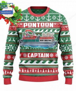 pontoon captain merry christmas ugly christmas sweater 3 CGiVl