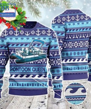 Pontoon Queen Ugly Christmas Sweater