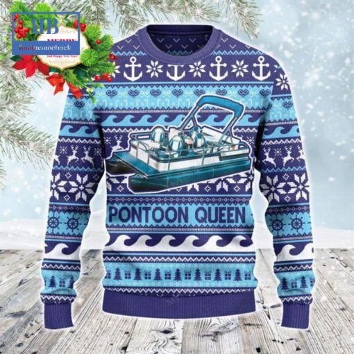 Pontoon Queen Ugly Christmas Sweater