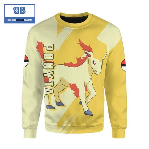 Ponyta Pokemon Anime Christmas 3D Sweatshirt