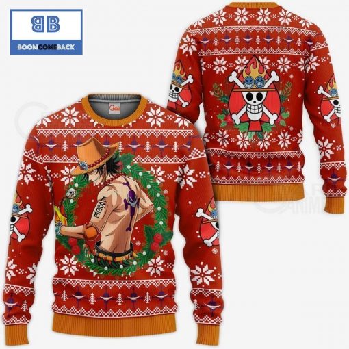 Portgas Ace One Piece Anime Ugly Christmas Sweater