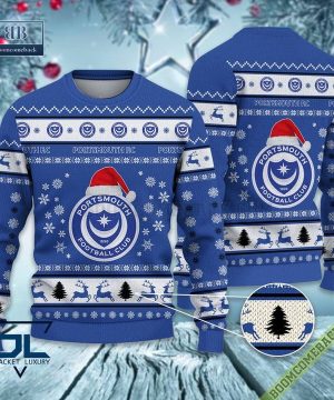 Portsmouth FC Trending Ugly Christmas Sweater