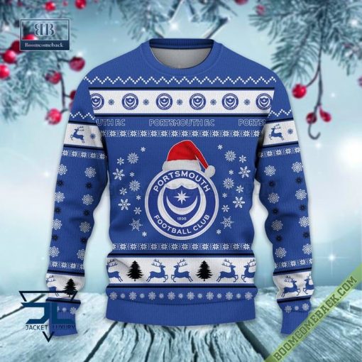 Portsmouth FC Trending Ugly Christmas Sweater