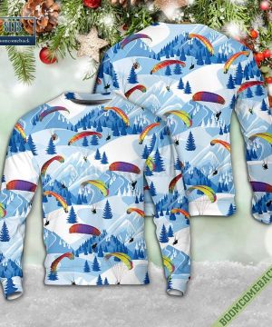 Powered Paragliding Ugly Christmas Sweater