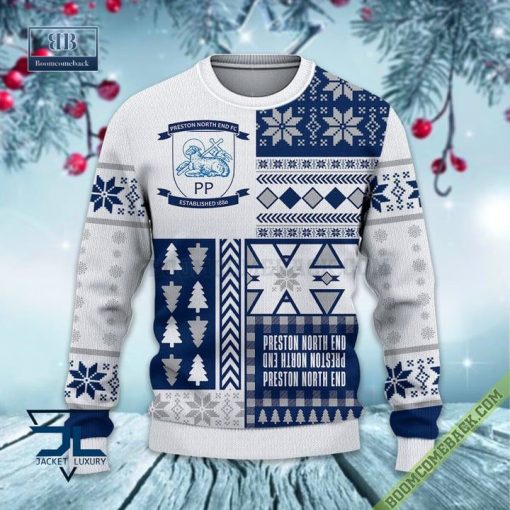 Preston North End Ugly Christmas Sweater, Christmas Jumper