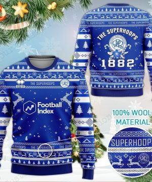 Queens Park Rangers FC The Super-Hoops 3D Ugly Christmas Sweater