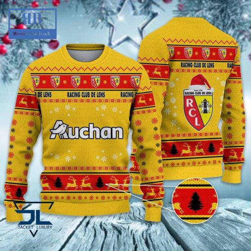 Racing Club de Lens Santa Hat Ugly Christmas Sweater