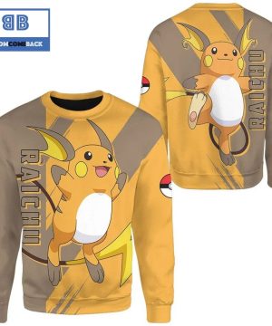 Raichu Pokemon Anime Christmas 3D Sweatshirt