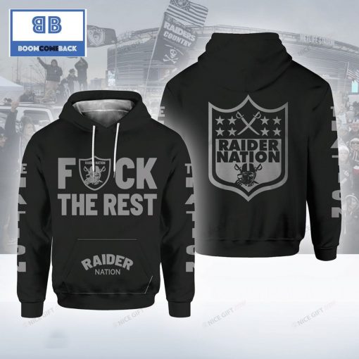 Raider Nation Black 3D Hoodie