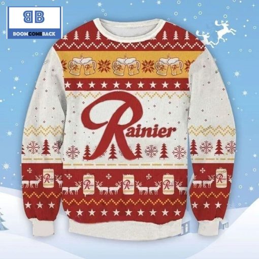 Rainier Beer Ugly Christmas Sweater