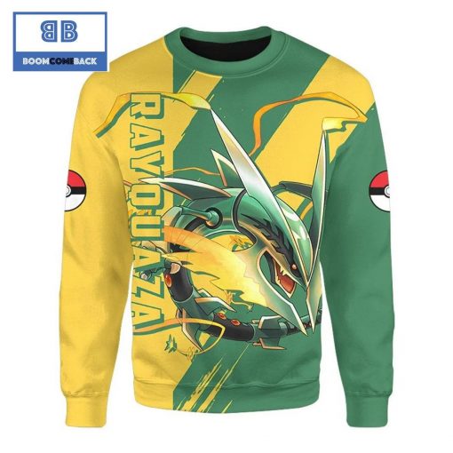 Rayquaza Pokemon Anime Christmas 3D Sweatshirt