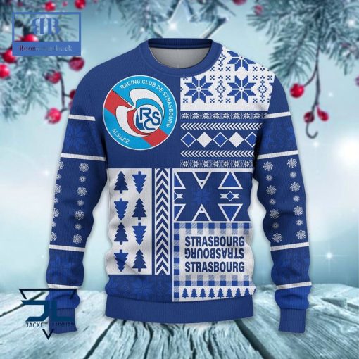 RC Strasbourg Alsace Ugly Christmas Sweater