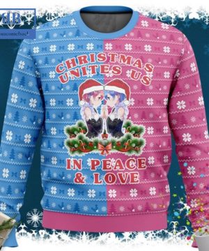 Re Zero Ram And Rem Christmas Unites Us In Peace And Love Ugly Christmas Sweater