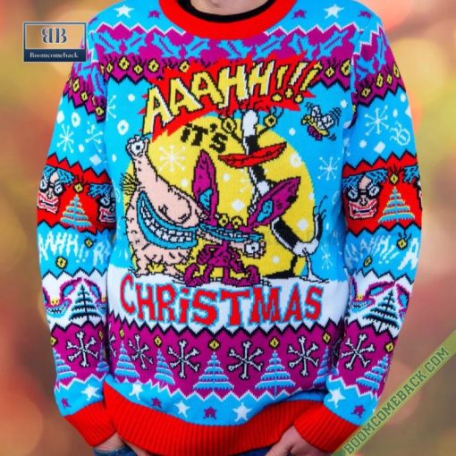 Real Monsters Aaahh!!! Christmas Ugly Sweater Jumper Gift For Adult And Kid