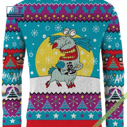 Real Monsters Aaahh!!! Christmas Ugly Sweater Jumper Gift For Adult And Kid