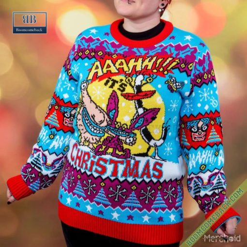 Real Monsters Aaahh!!! Christmas Ugly Sweater Jumper Gift For Adult And Kid