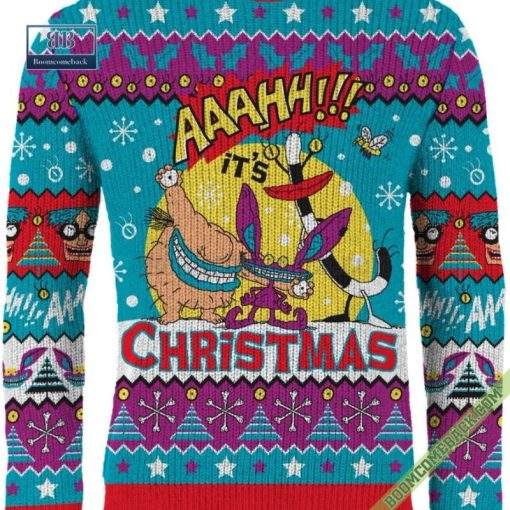 Real Monsters Aaahh!!! Christmas Ugly Sweater Jumper Gift For Adult And Kid