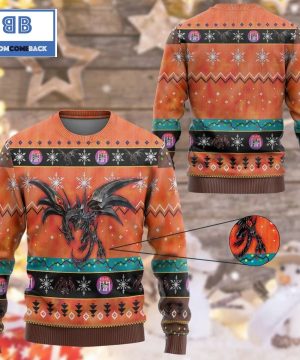 Red-Eyes Darkness Metal Dragon Yu Gi Oh Anime Custom Imitation Knitted Christmas 3d Sweater