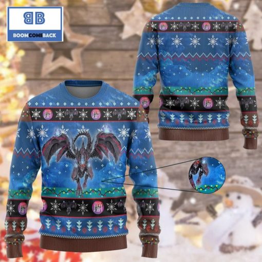 Red Eyes Zombie Dragon Yu Gi Oh Anime Custom Imitation Knitted Ugly Christmas Sweater