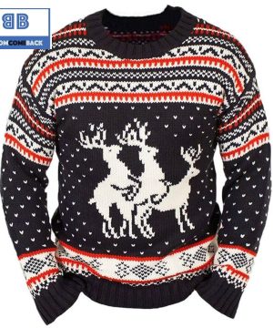 Reindeer Threesome Funny Christmas Sweater