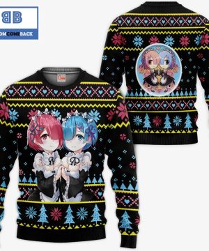 Rem Ram Re Zero Anime Ugly Christmas Sweater