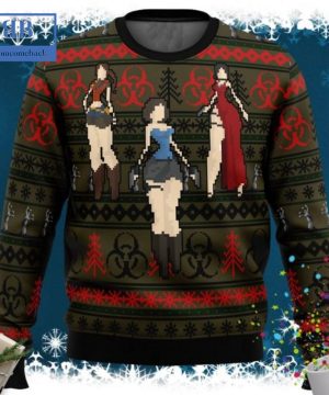 Resident Evil Female Characters Ugly Christmas Sweater