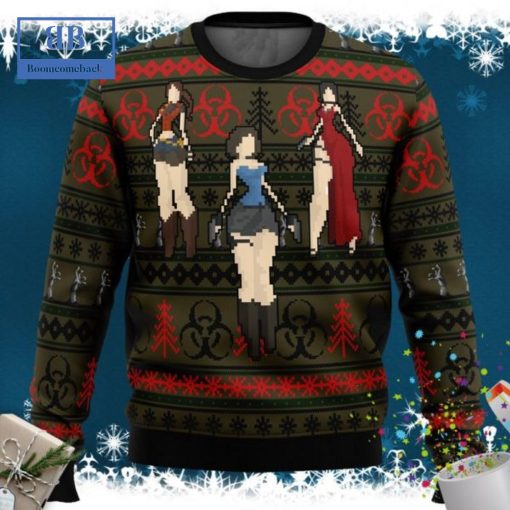 Resident Evil Female Characters Ugly Christmas Sweater