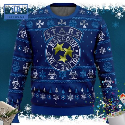 Resident Evil Raccoon Police Department Ugly Christmas Sweater