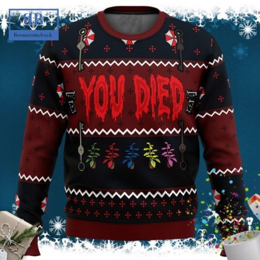 Resident Evil You Died Ugly Christmas Sweater