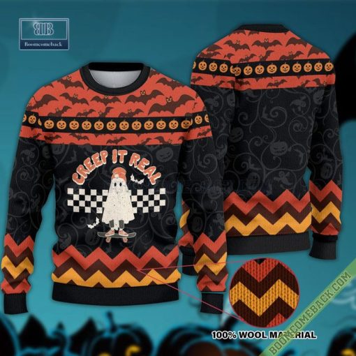 Retro Halloween Comfort Creep it Real Ugly Sweater