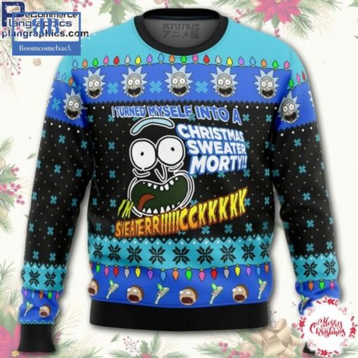 Rick And Morty I Turned Myself Into A Christmas Sweater Morty Ver 1 Ugly Christmas Sweater