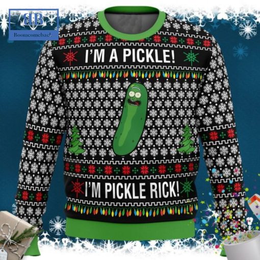 Rick And Morty I’m A Pickle I’m Pickle Rick Ugly Christmas Sweater