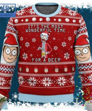 Rick And Morty It’s The Most Wonderful Time For A Beer Ugly Christmas Sweater