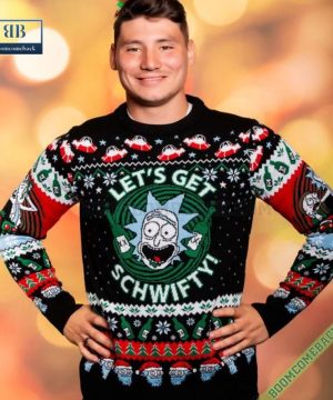 Rick And Morty Let’s Get Schwifty Ugly Christmas Sweater Gift For Adult And Kid