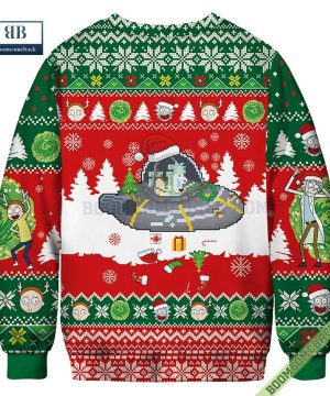 Rick And Morty UFO Christmas 3D Ugly Sweater