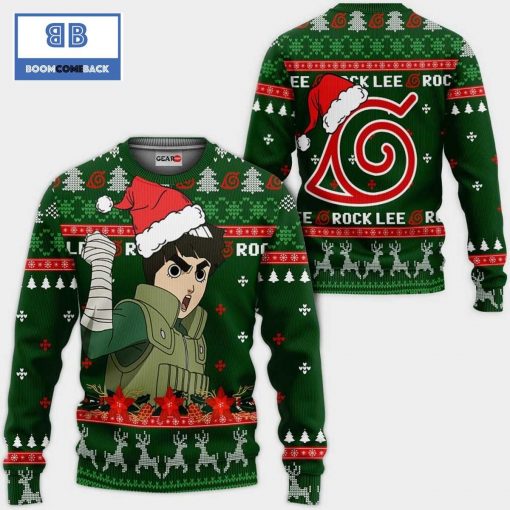 Rock Lee Satan Claus Naruto Anime Ugly Christmas Sweater