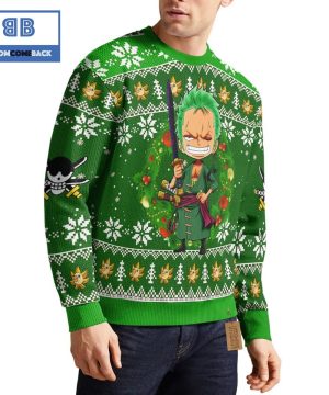 Roronoa Zoro One Piece Anime Christmas Custom Knitted 3D Sweater