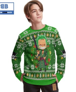 Roronoa Zoro One Piece Anime Christmas Custom Knitted 3D Sweater