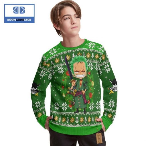 Roronoa Zoro One Piece Anime Christmas Custom Knitted 3D Sweater