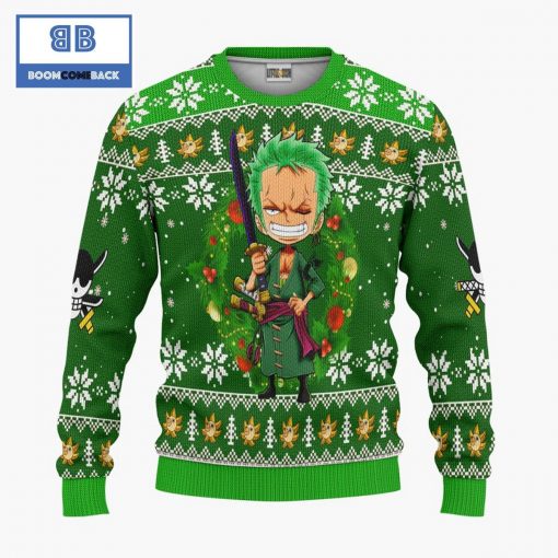 Roronoa Zoro One Piece Anime Christmas Custom Knitted 3D Sweater