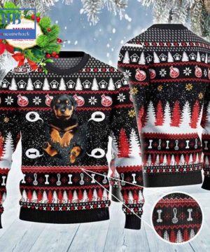 Rottweiler Baby In Pocket Ugly Christmas Sweater