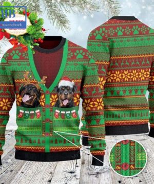 Rottweiler Cardigan Costume Ugly Christmas Sweater