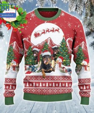 Rottweiler Christmas Tree Ugly Christmas Sweater